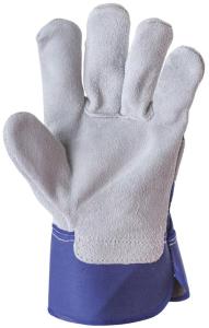 COWHIDE-CUTGLOVES,3143,GREY/BLUE_10 Textil / Bőr Á 2.